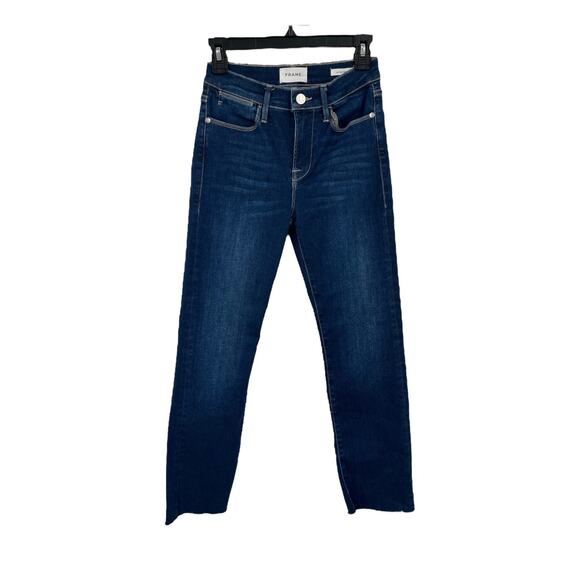 Frame Jeans Le High Straight raw hem blue size 26 - Picture 1 of 5